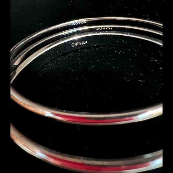 3 Coach Silver Bangle Bracelets NWOT - Picture 5 of 8